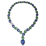 Колье с Сапфирами, Цаворитами и Бриллиантами, N0292-0/1