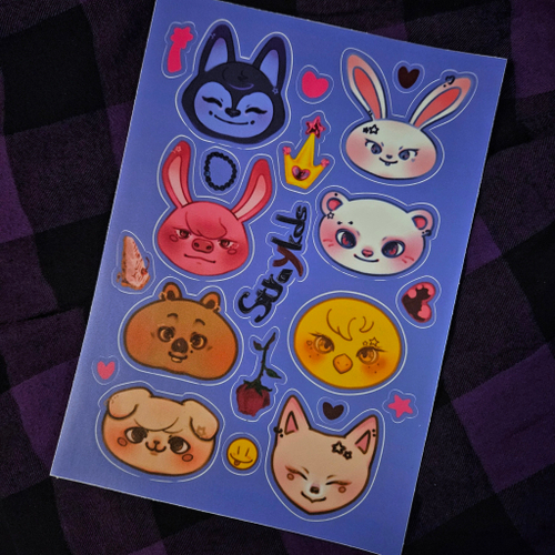 Стикерпак / Purple / STRAY KIDS / SKZoo