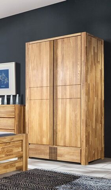Шкаф для одежды из массива дуба Аликанте двухдверный