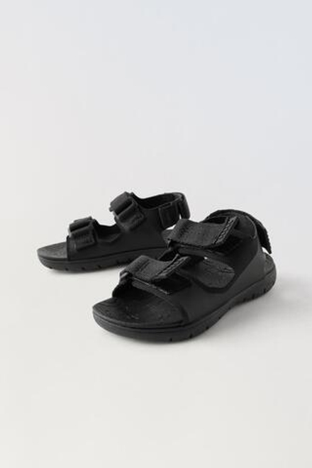 ZARA САНДАЛИИ ИЗ ВЫСОКОТЕХНОЛОГИЧНОЙ ТКАНИ, ЧЕРНЫЙ