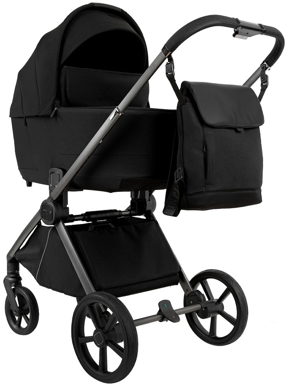 Детская коляска Pituso Teffy 3 в 1 с автокреслом Baesa Black Caviar Black/Graphite