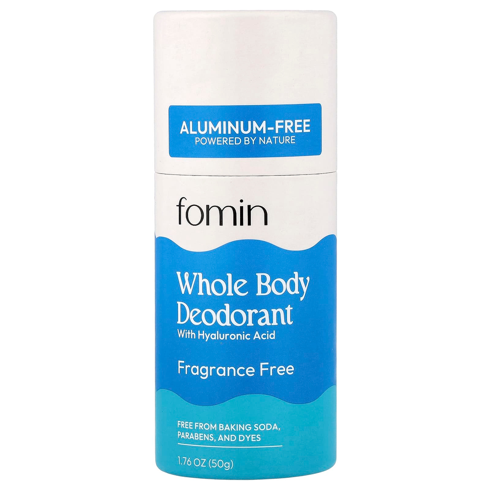 fomin, дезодорант для всего тела, без алюминия и отдушек, 50 г (1,76 унции)