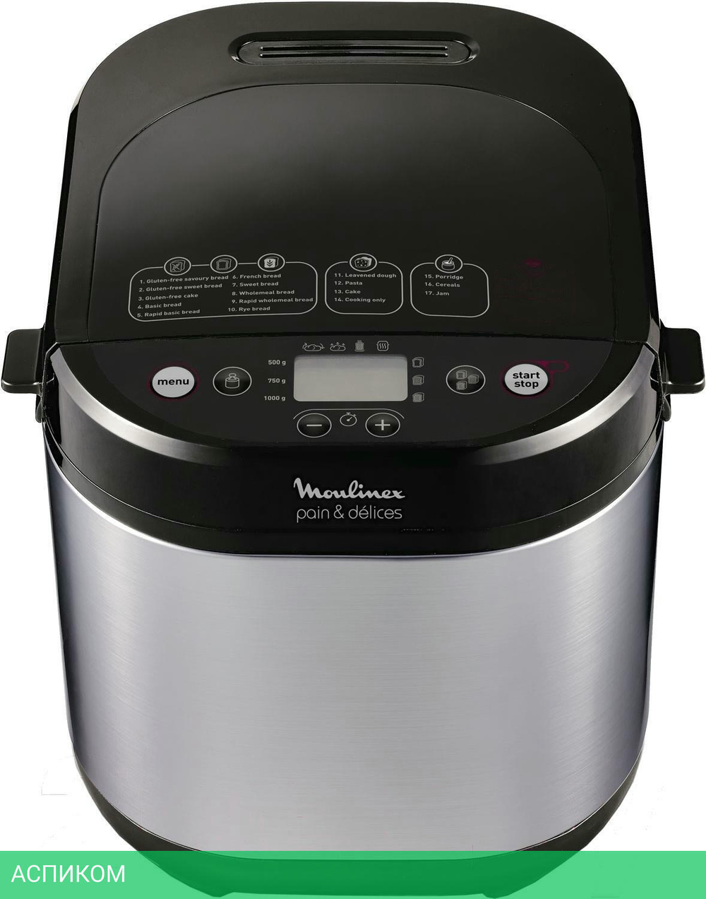 Хлебопечка Moulinex OW240E30 серебристый/черный