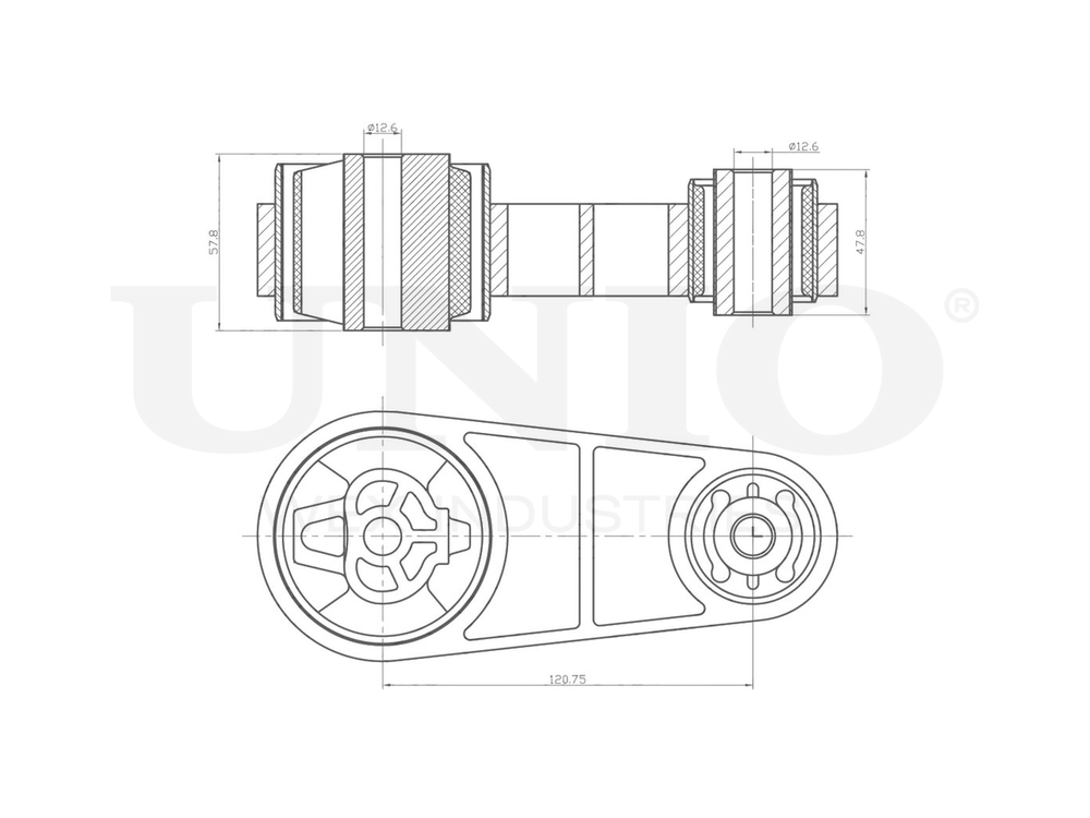 Опора двигателя задняя UNIO RMP-15102