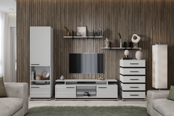 Комод высокий Модена МК-1, ясень анкор светлый/венге