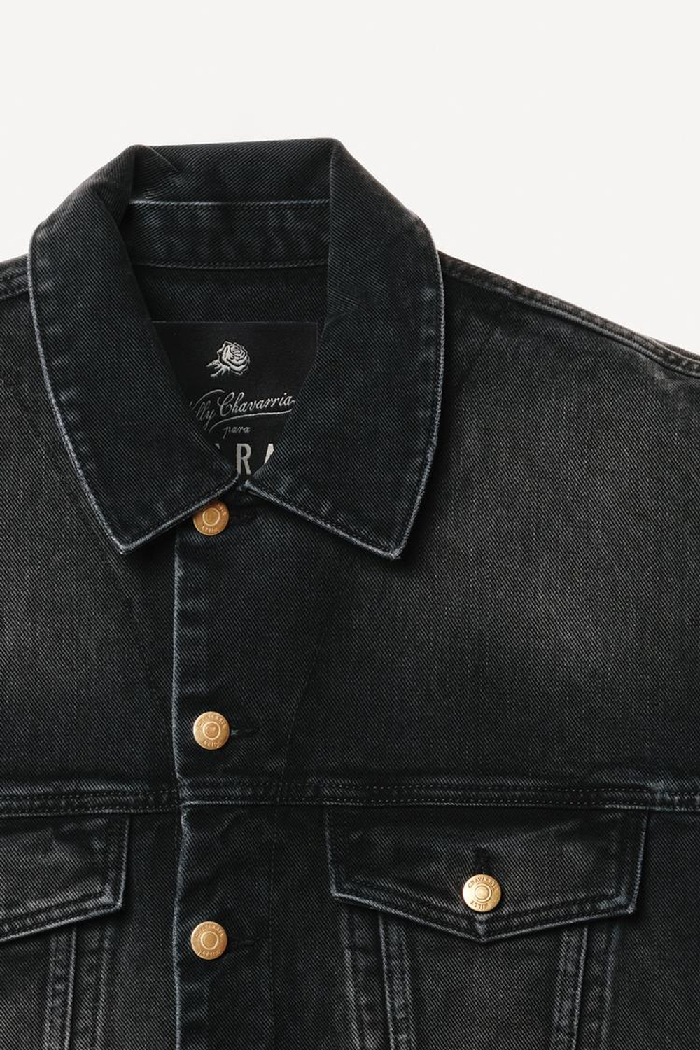 ZARA X WILLY CHAVARRIA ДЖИНСОВЫЙ ЖИЛЕТ, ЧЕРНЫЙ