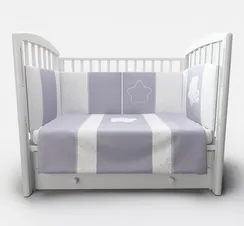 Набор в кровать для новорожденных Lollycottons Maks Bear, Серый