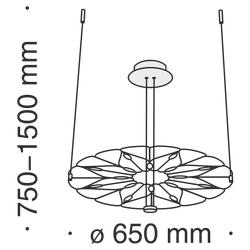 Подвесной светильник светодиодный Maytoni Volare MOD037PL-L16B