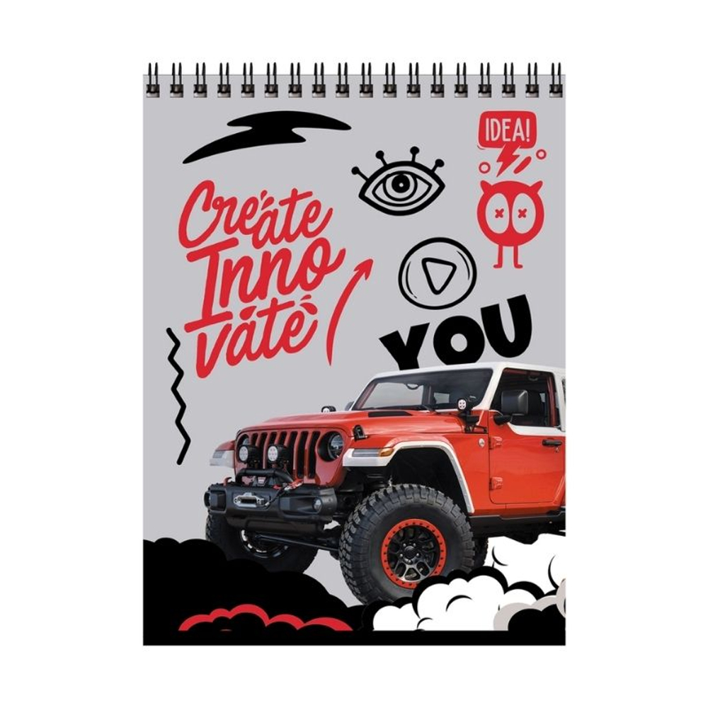 Блокнот  BG "Будь смелее" на спирали, А5, 40 листов в клетку