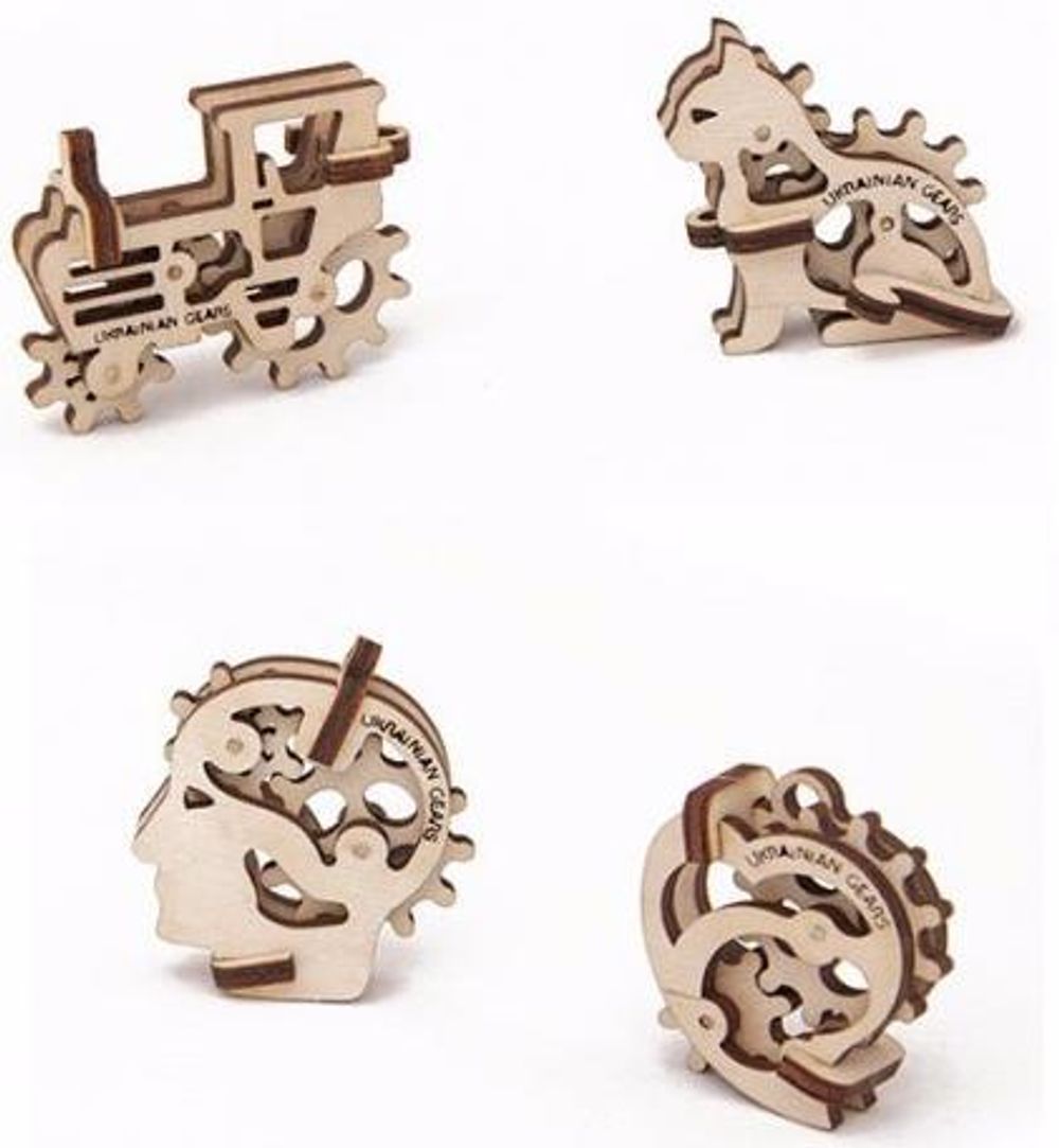 Конструктор 3D-пазл Ugears - Трибики (4 шт.)