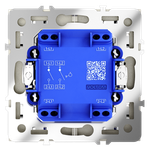 Выключатель с самовозвратом встраиваемый VOLTUM S70 двухклавишный 10А, (шелк)