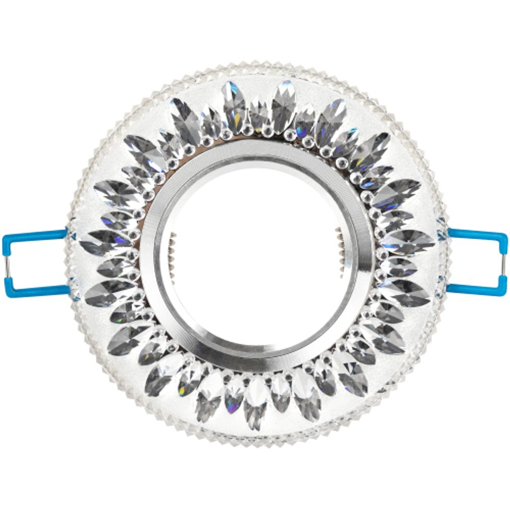 Светильник встраиваемый cо светодиодной подсветкой ЭРА DK LD9 SL/WH под лампу MR16 GU5.3 прозрачный