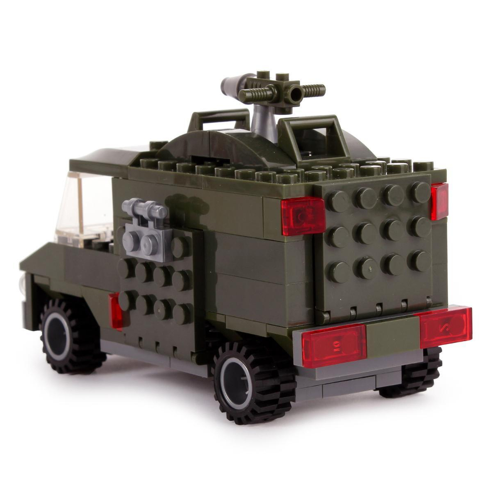 Конструктор блочный Аусини Армия 166дет., коробка 22407