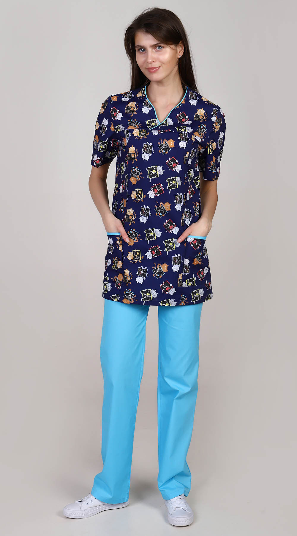 Блуза медицинская Принт №2688