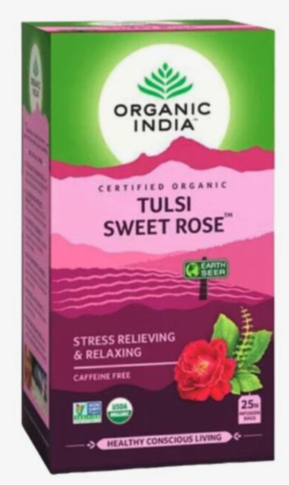 Чай в пакетиках тулси, сладка розаTulasi Organic India