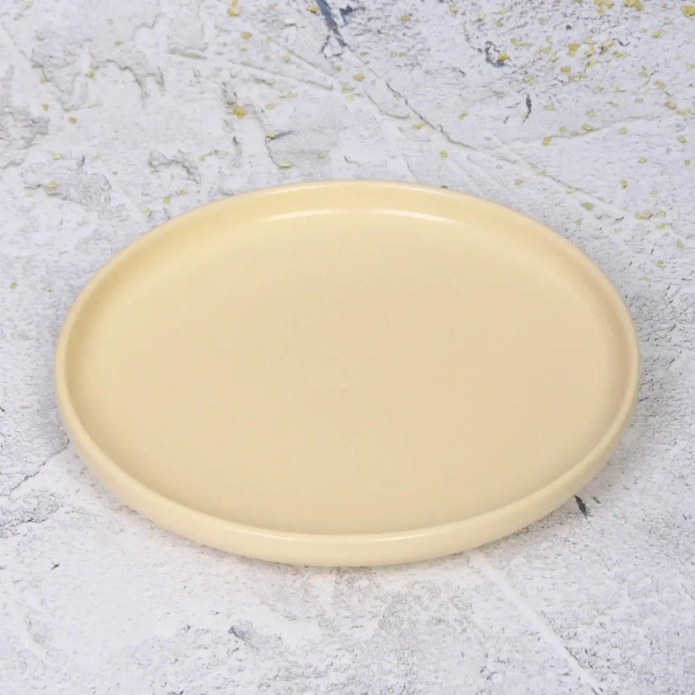 Тарелка керамическая «Акварель» 20,5см*2,5см, бежевая