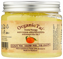 OrganicTai Скраб для тела на основе соли Андаманского моря «МАНДАРИН», 200 г