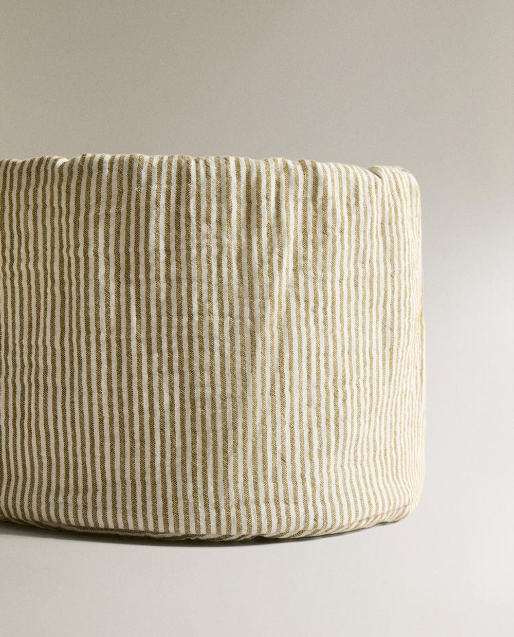 ZARA HOME ДЕТСКИЙ КРУГЛЫЙ ОРГАНАЙЗЕР ДЛЯ ХРАНЕНИЯ В ПОЛОСКУ, ЗЕЛЕНЫЙ