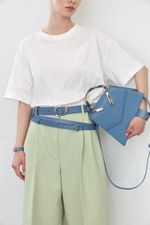 БАЗОВЫЙ ТОНКИЙ РЕМЕНЬ С МЯТОЙ ПРЯЖКОЙ BLUE