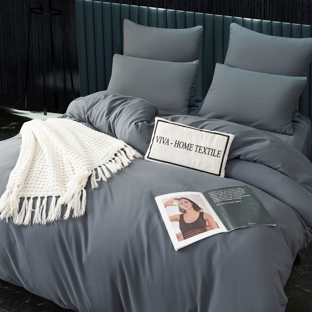 КПБ Однотонный Сатин CS053, 2 спальный, наволочки 70-70 2 шт