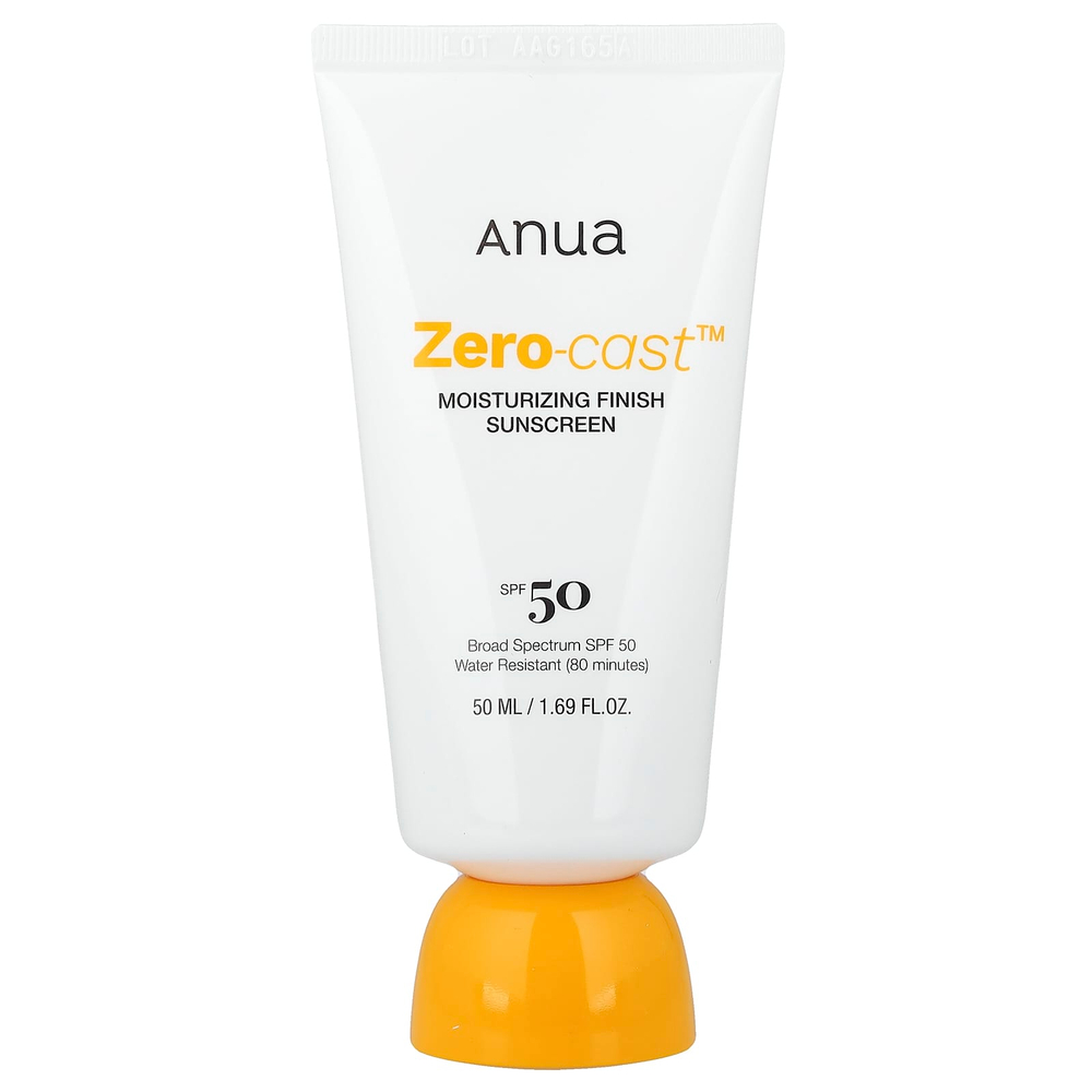 Anua, Zero-Cast™, увлажняющий солнцезащитный крем, SPF 50, 50 мл (1,69 жидк. унции)