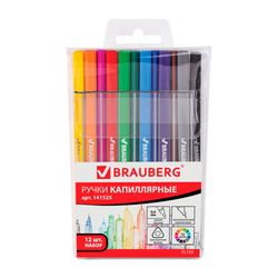 Набор капиллярных ручек (линеров) BRAUBERG Aero 0,4 мм 12 шт (141525) 2