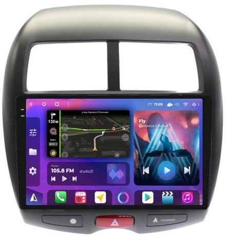 Магнитола для Mitsubishi ASX, Peugeot 4008, Citroen C4 Aircross 2010-2016 - FarCar XXL026M QLED+2K, Android 12, ТОП процессор, 8Гб+256Гб, CarPlay, 4G SIM-слот