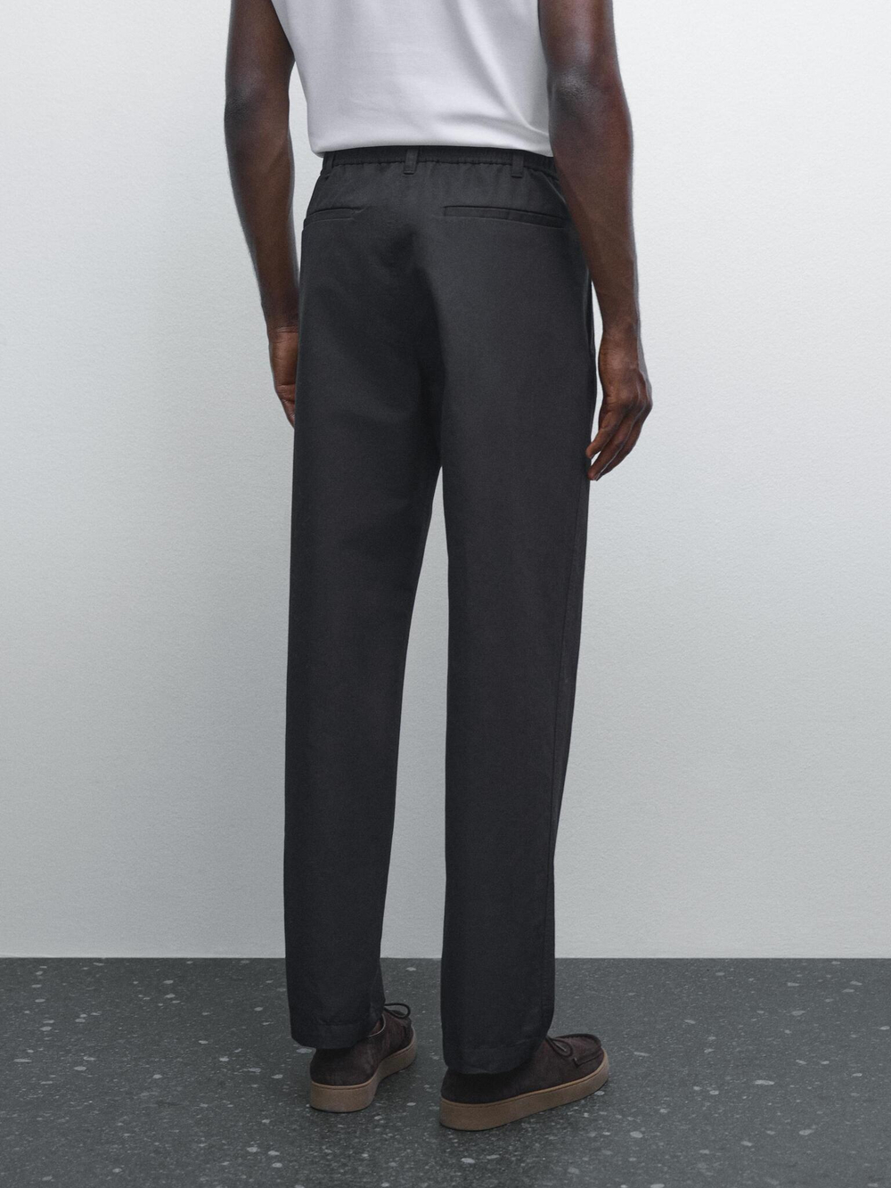 Massimo Dutti Джоггеры из хлопковой смеси, черный