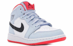 Кроссовки Jordan Air Jordan 1 Mid Half Blue Polka Dot Swoosh GS (Подростковая размерная сетка)