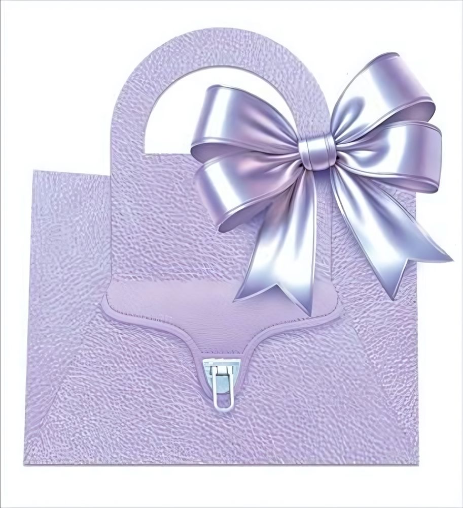 Конверт для денег "Сумочка "Лаванда" с атласной лентой" 90000532