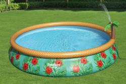 Бассейн надувной Bestway Fast Set Paradise Palms 457х84 см + фильтр-насос 2006 л/ч (57416 BW)