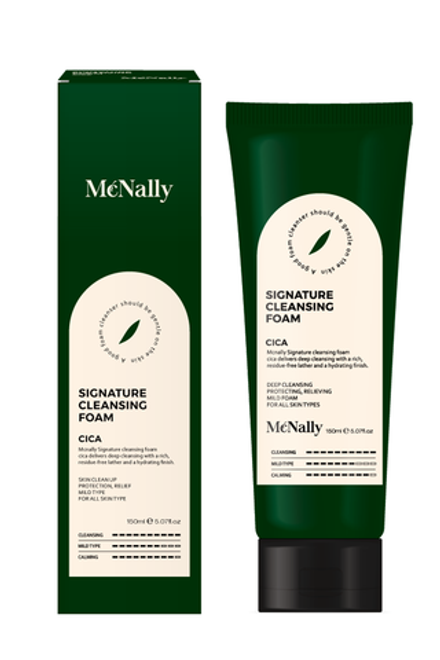 MCNALLY - ПЕНКА ДЛЯ УМЫВАНИЯ С ЭКСТРАКТОМ ЦЕНТЕЛЛЫ SIGNATURE CLEANSING FOAM CICA, 150 МЛ