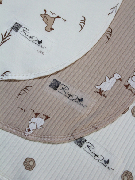 Пеленальный кокон Утята РУБЧИК Светлый кофе RinaAmari