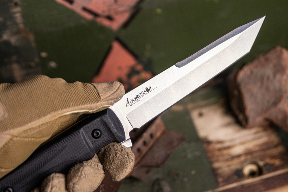 Тактический нож Aggressor AUS-8 Stonewash G10 Black