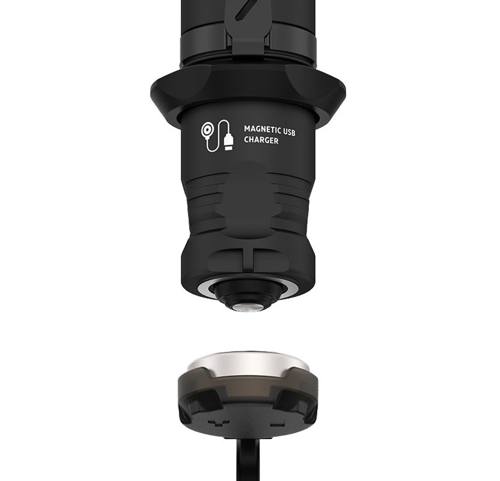 Фонарь светодиодный тактический Armytek Predator Pro Magnet USB, 1400 лм, теплый свет, аккумулятор
