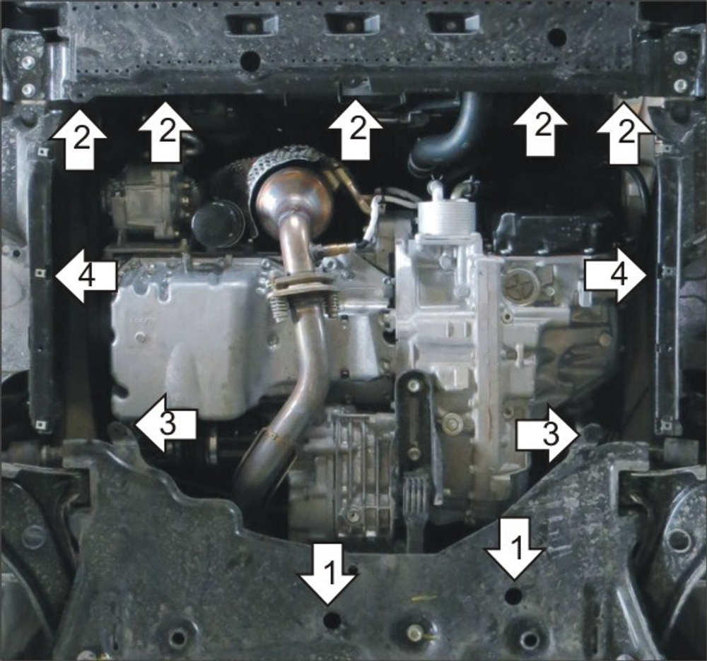 Защита стальная 2мм Д;КПП Suzuki Vitara; SX4 2013-2021г MOTODOR.02419