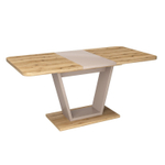 Стол обеденный Verona (120+40) дуб эвок прибрежный/глиняный серый