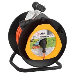 Удлинитель силовой ЭРА RPx-1e-3х0.75-30m для газонокосилки c заземлением 1 розетка 30м ПВС 3х0.75мм2 | Силовые удлинители