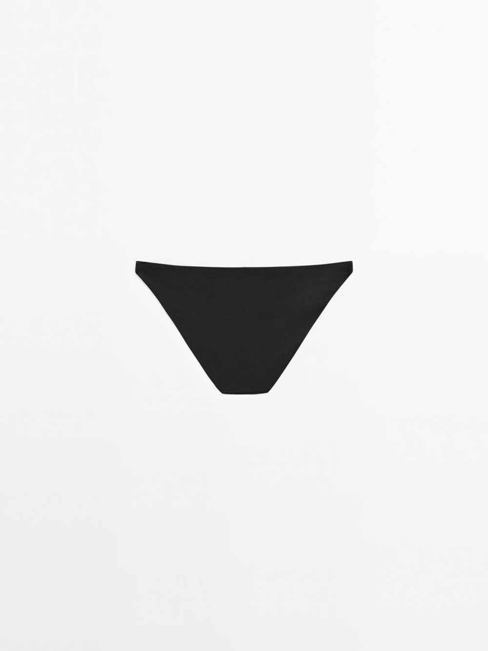 Massimo Dutti Однотонные плавки бикини, черный