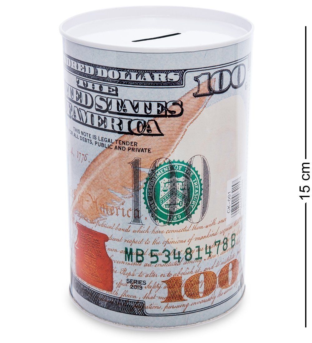 BX- 45/2 Металлическая копилка бол. «100 Долларов»