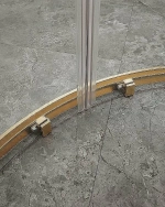 Душевой уголок Cezares Molveno 110x120 RH-22-120/110-C-BORO-IV стекло прозрачное/профиль золото брашированное
