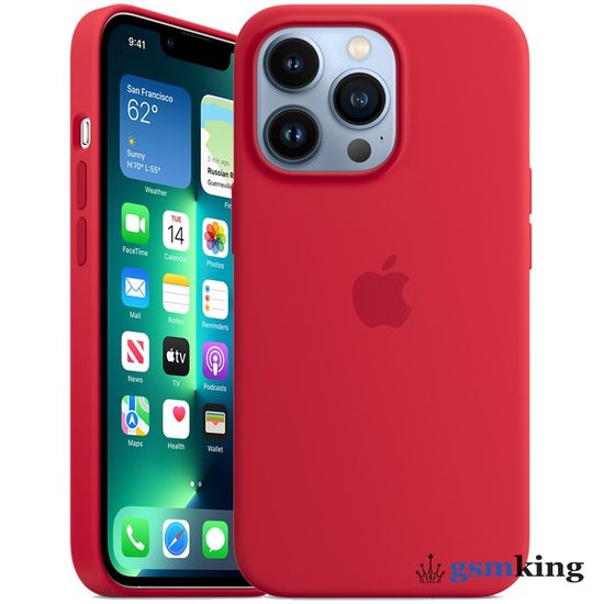 Apple Silicone Case with MagSafe iPhone 13 Pro (PRODUCT)RED Красный MM2L3ZE/A