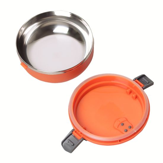 Ланч бокс 700 мл. круглый Kamille КМ-2105 (пластик, нержавеющая сталь)