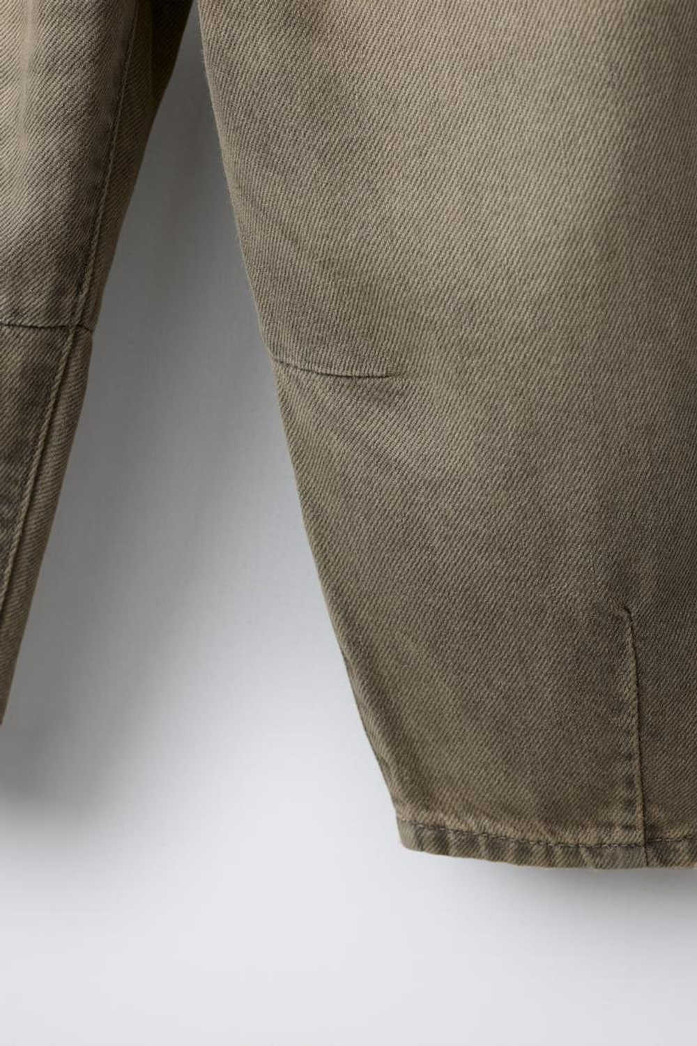 ZARA ДЖИНСЫ BALLOON, СЕРЫЙ/НЕЖНО-КОРИЧНЕВЫЙ