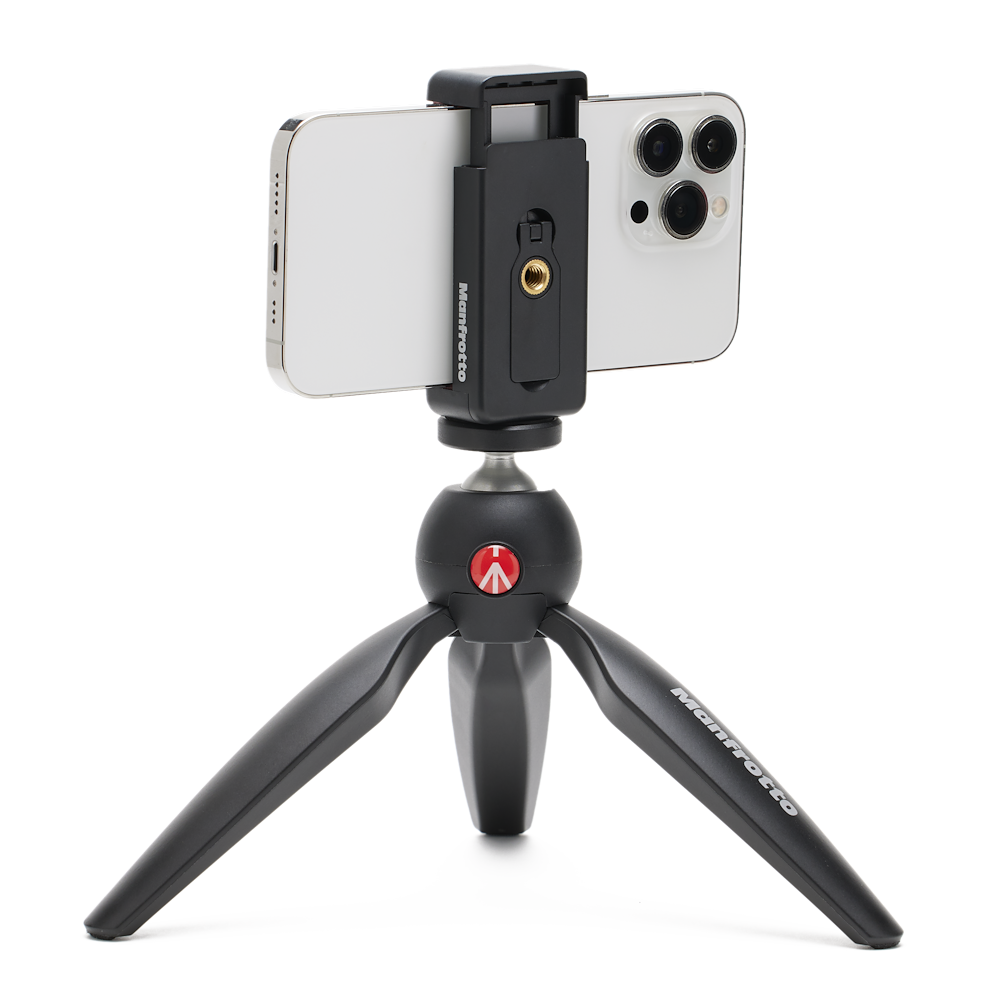 Шататив Manfrotto MKPIXICLMII-BK Pixi Mini Tripod (Made in Italy) с держателем для смартфона