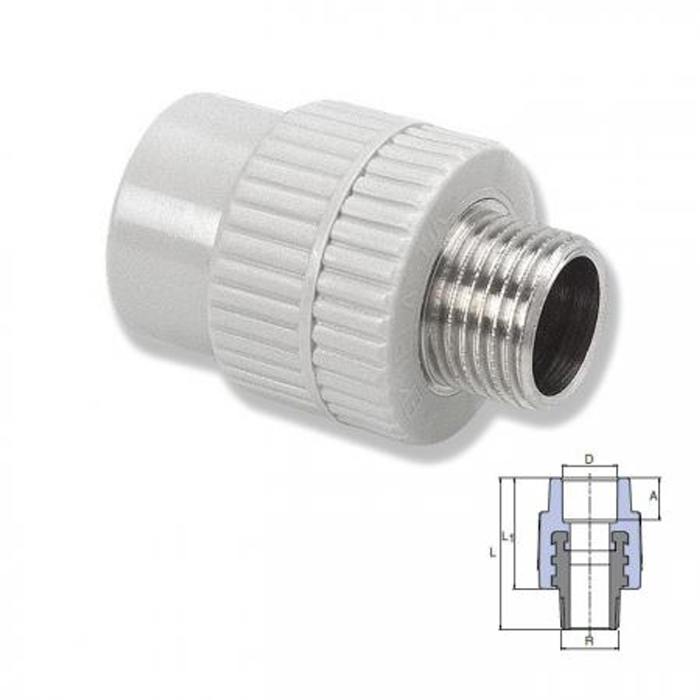 Муфта с М.Р.Н. PPR 40х5/4" РТП