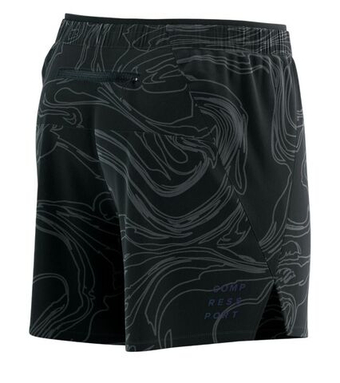 Мужские теннисные шорты Compressport Performance Short - black/aurora