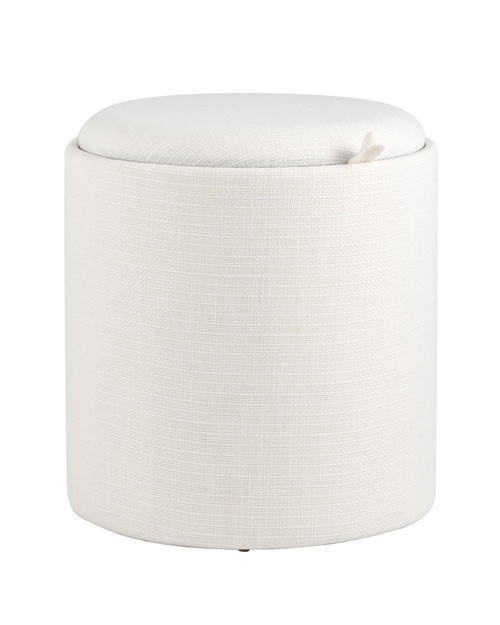 Пуф-столик с ящиком Хюгге S рогожка белый