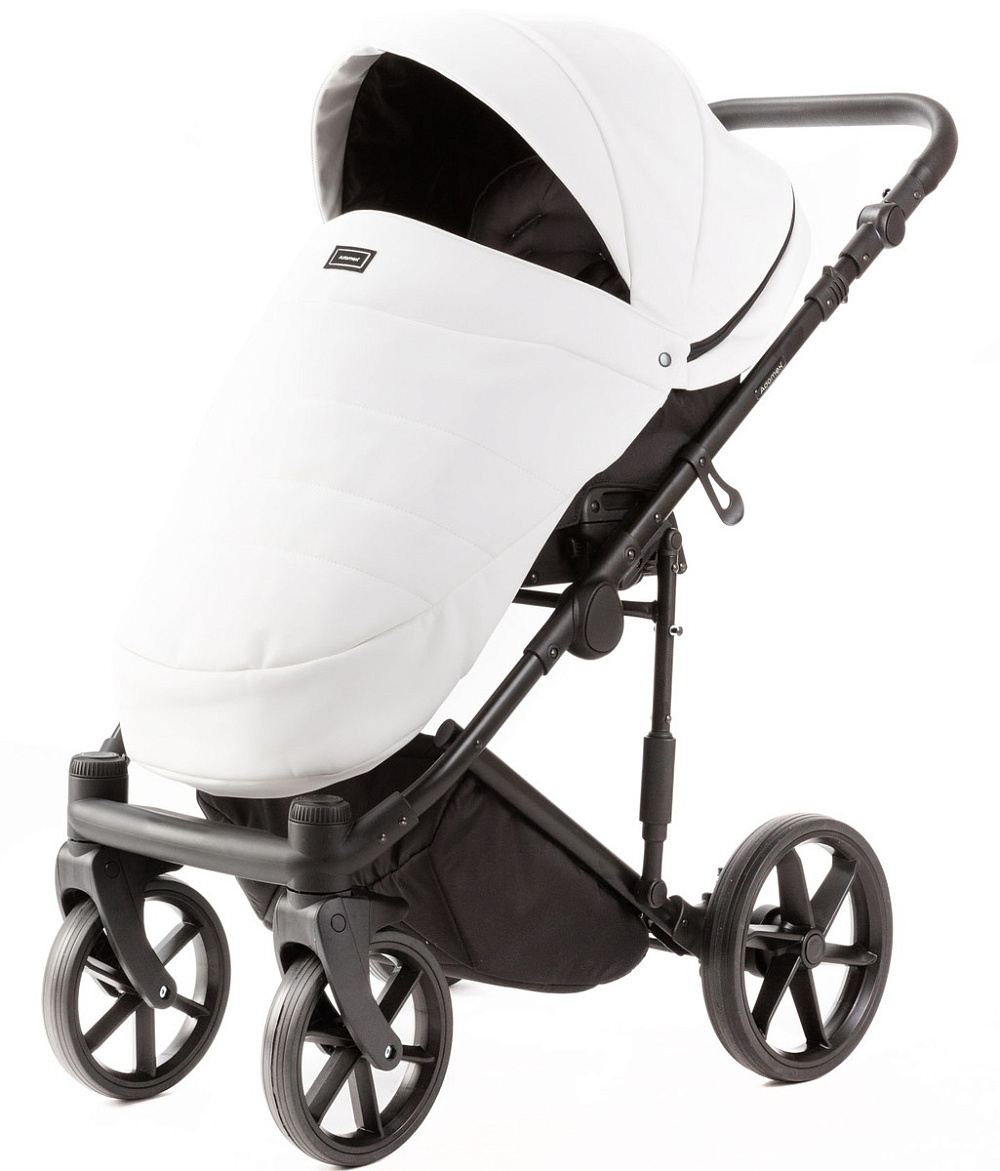 Детская коляска Adamex Locco Light Deluxe 3 в 1 LL-SA01 (БЕЛ.КОЖА)