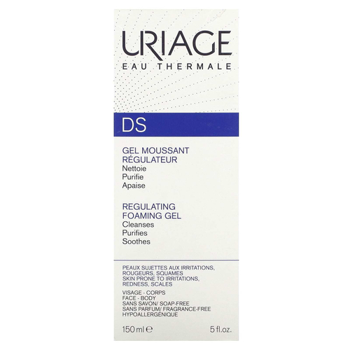Uriage, DS, регулирующий пенящийся гель, без отдушек, 150 мл (5 жидк. унц.)